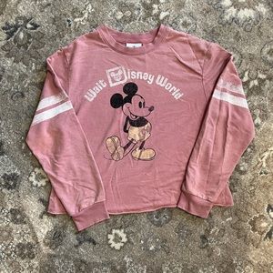 Disney Cropped Long Sleeve Tee Size Small